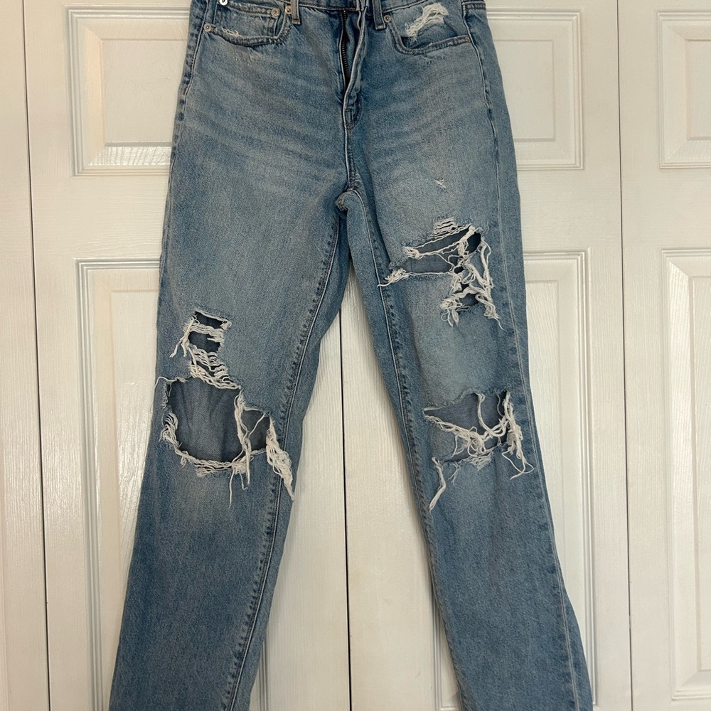 Distressed Light Blue Women's Jeans